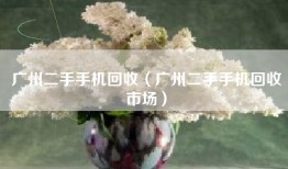 广州二手手机回收（广州二手手机回收市场）